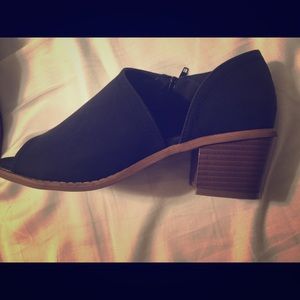 Cut out wedge booties